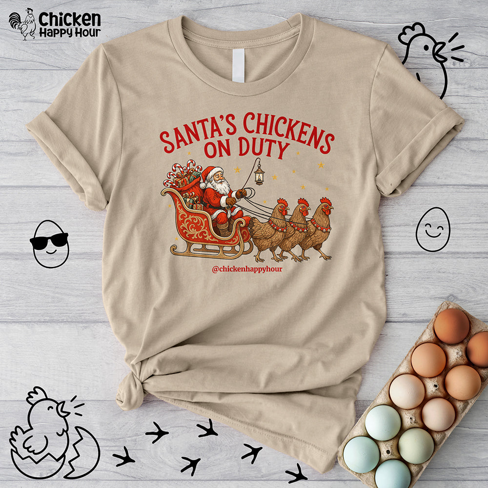 Santa’s Chickens on Duty Unisex Tee