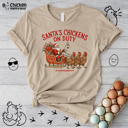 Santa’s Chickens on Duty Unisex Tee