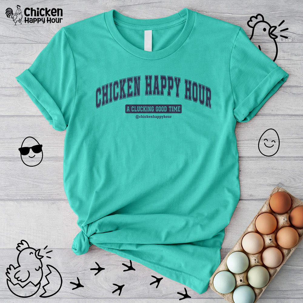 Chicken Happy Hour A Clucking Good Time Unisex Tee