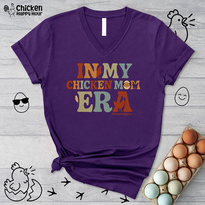 In my Chicken Mom Era V-Neck Tee