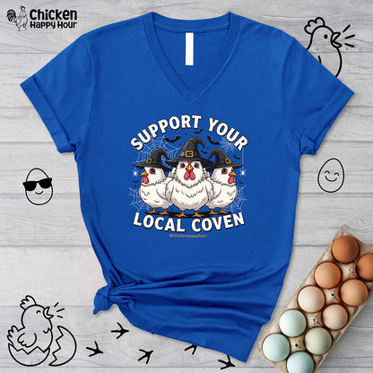 Support Your Local Coven V-Neck Tee