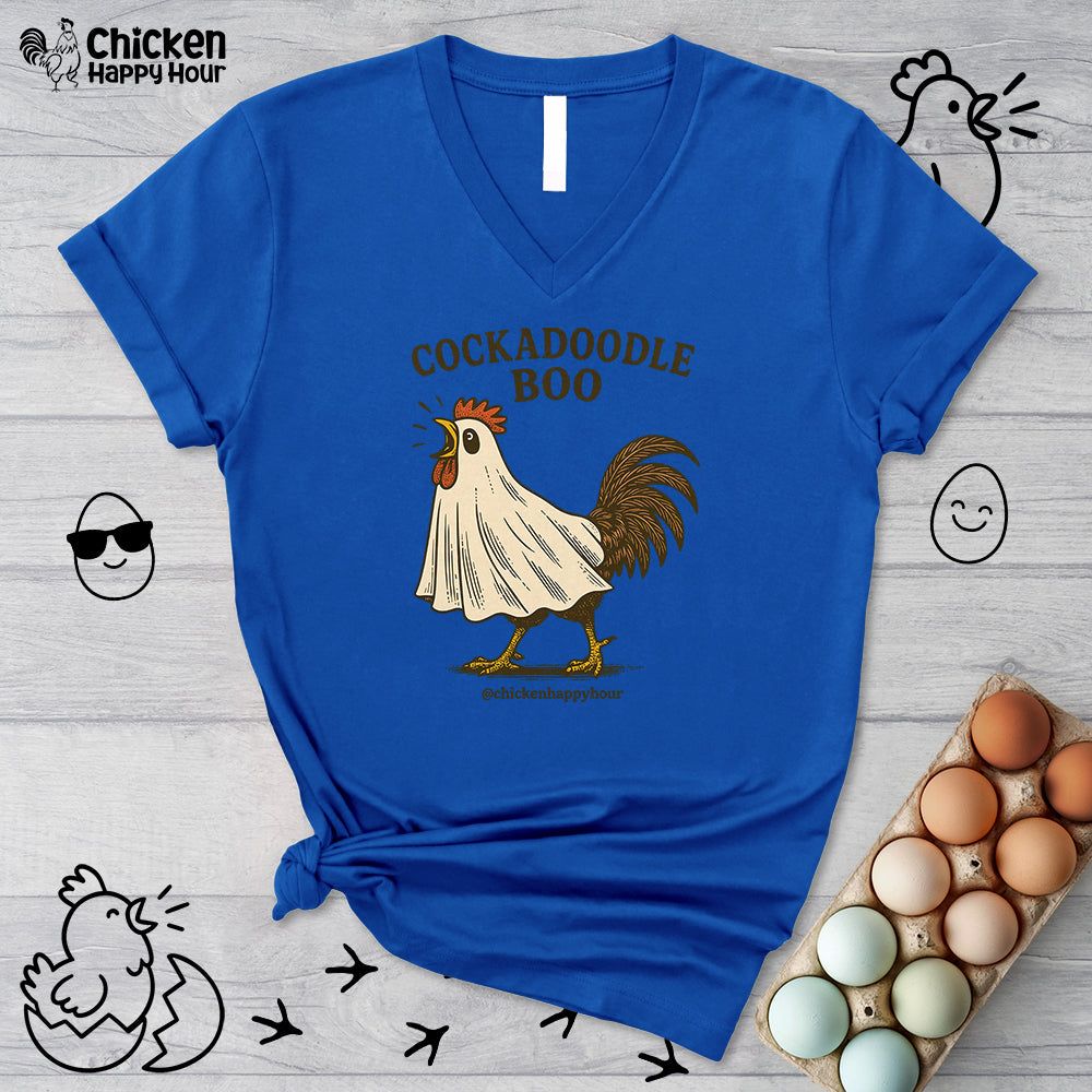 Cockadoodle BOO V-Neck Tee