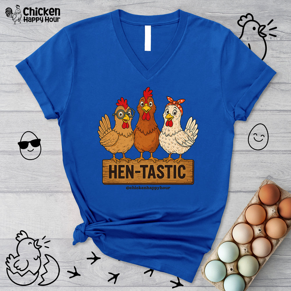 Hen-Tastic V-Neck Tee