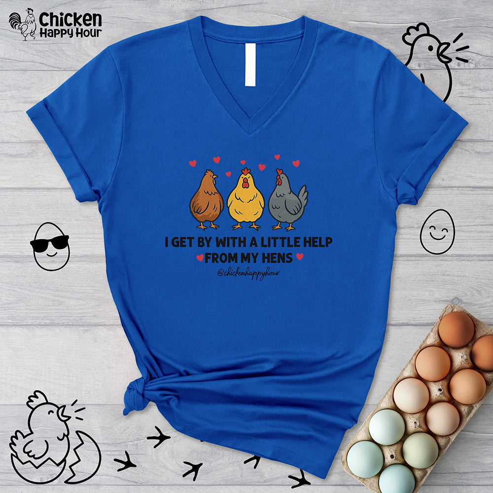 I Get by With a Little Help V-Neck Tee