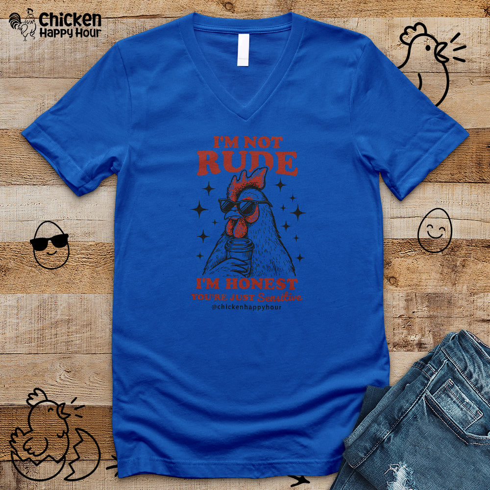I'm Not Rude V-Neck Tee