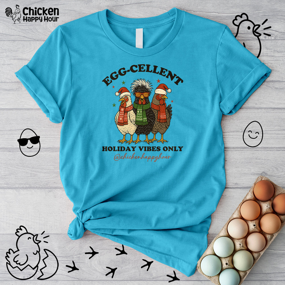 Egg-Cellent Holiday Vibes Only Unisex Tee