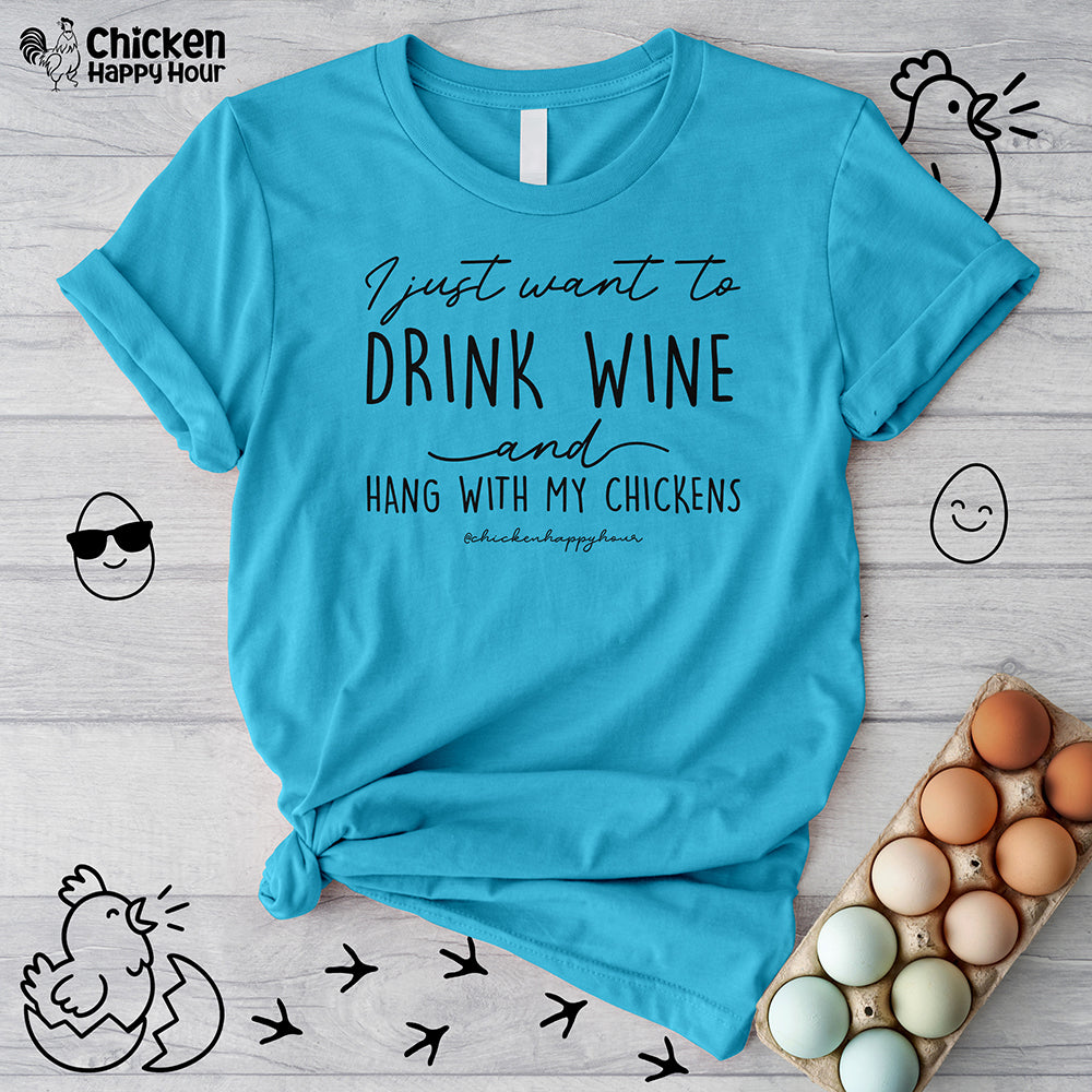 I Just Want to Drink Wine Unisex Tee