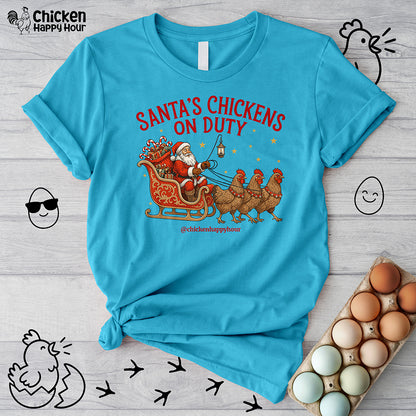 Santa’s Chickens on Duty Unisex Tee