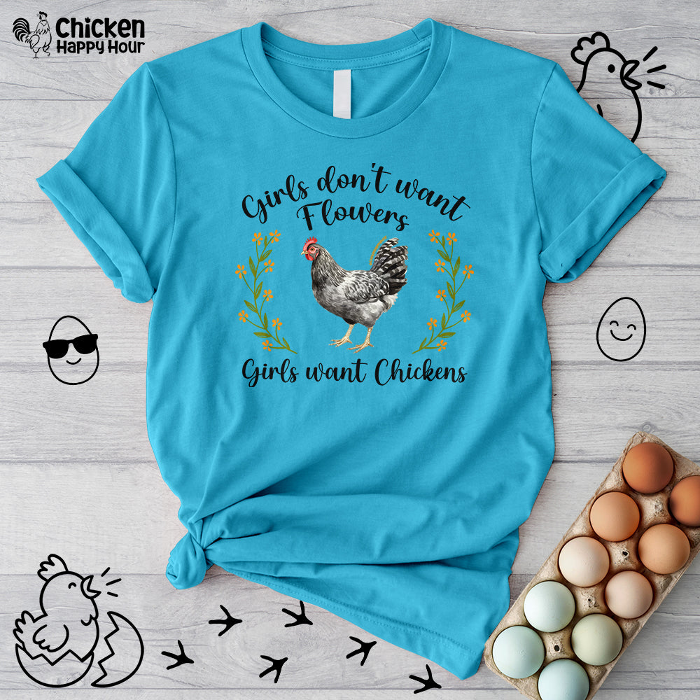 Girls Want Chickens Unisex Tee