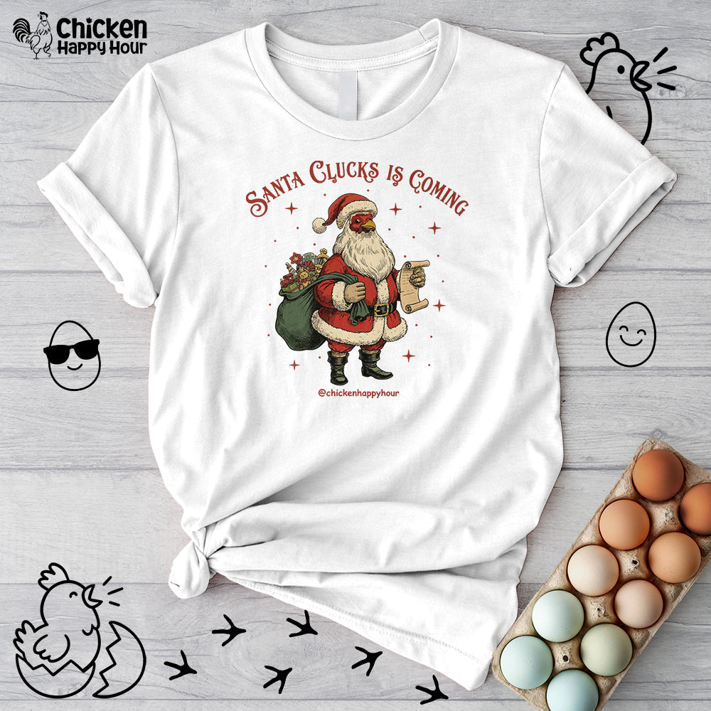 Santa Clucks Is Coming Unisex Tee