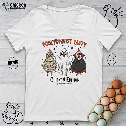 Poultrygeist Party V-Neck Tee