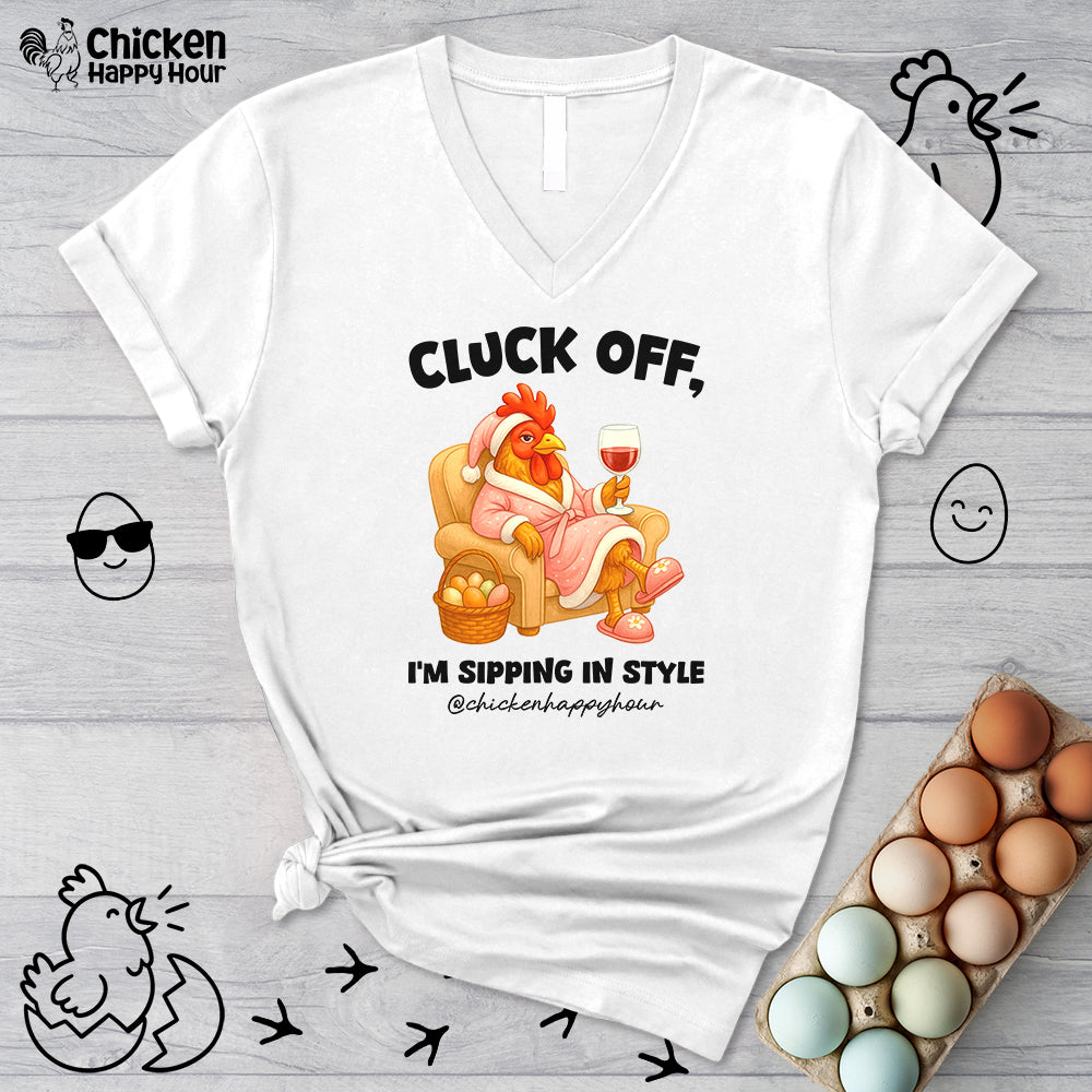 I’m Sipping in Style V-Neck Tee