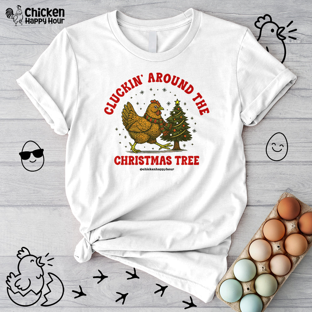 Cluckin' Around The Christmas Tree Unisex Tee