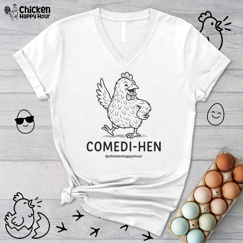 Comedihen V-Neck Tee