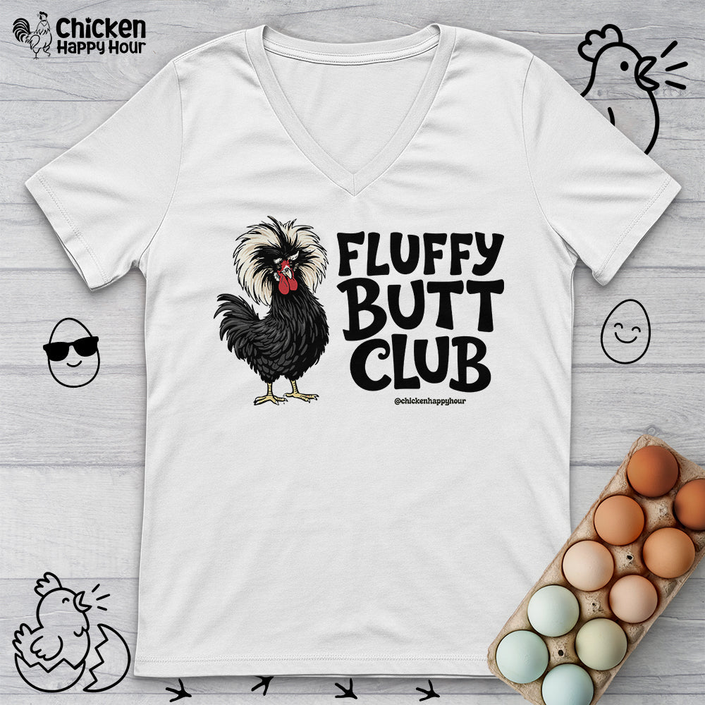 Fluffy Butt Club V-Neck Tee