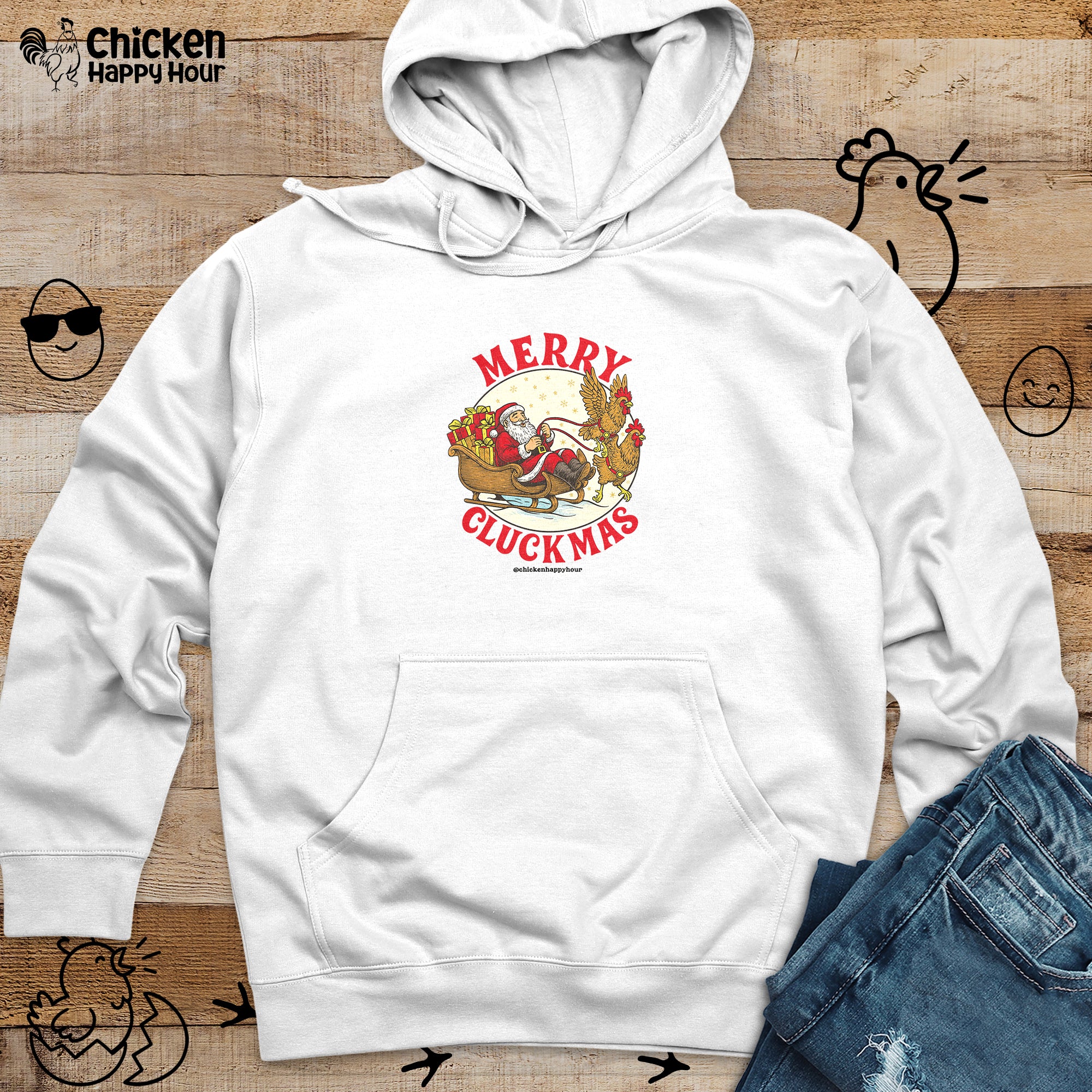 Merry Cluckmus Hooded Sweatshirt