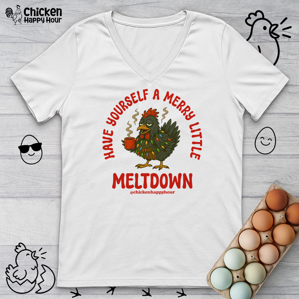 Have Yourself A Merry Little Meltdown V-Neck Tee