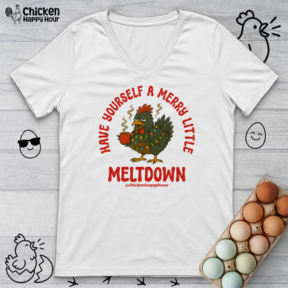 Have Yourself A Merry Little Meltdown V-Neck Tee