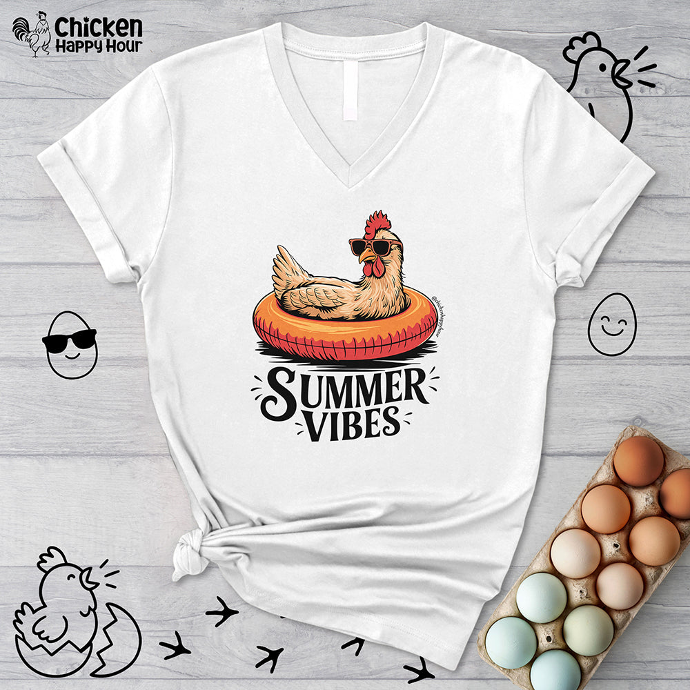 Summer Vibes V-Neck Tee