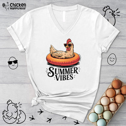 Summer Vibes V-Neck Tee