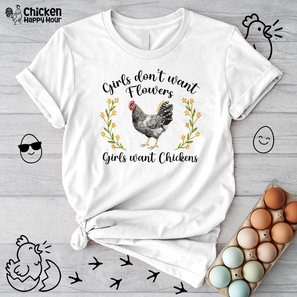 Girls Want Chickens Unisex Tee