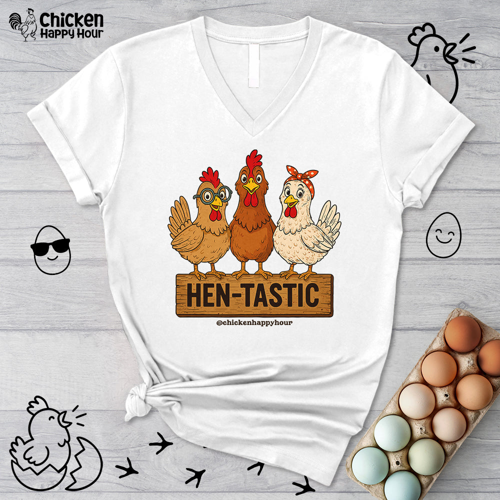 Hen-Tastic V-Neck Tee