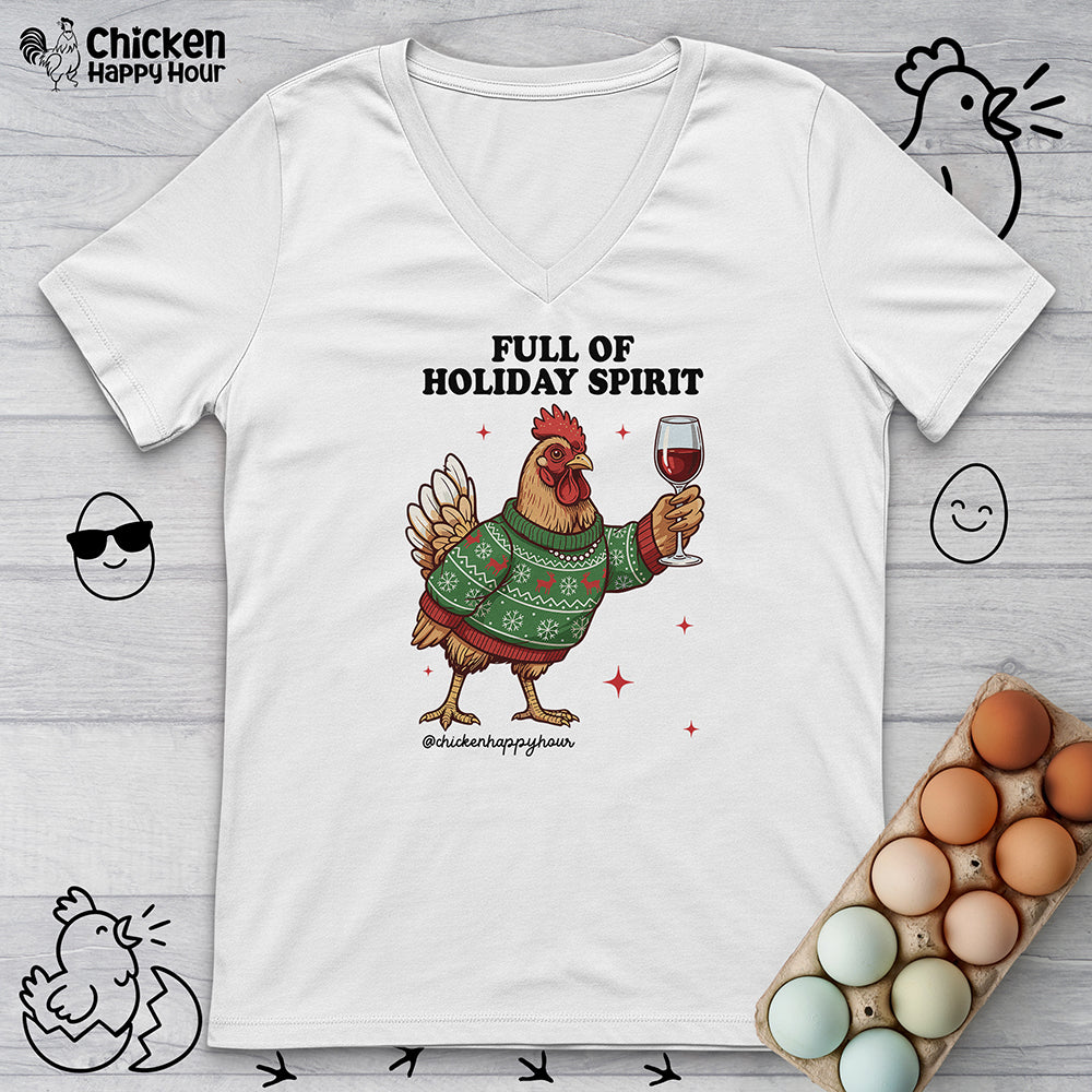 Full of Holiday Spirit V-Neck Tee