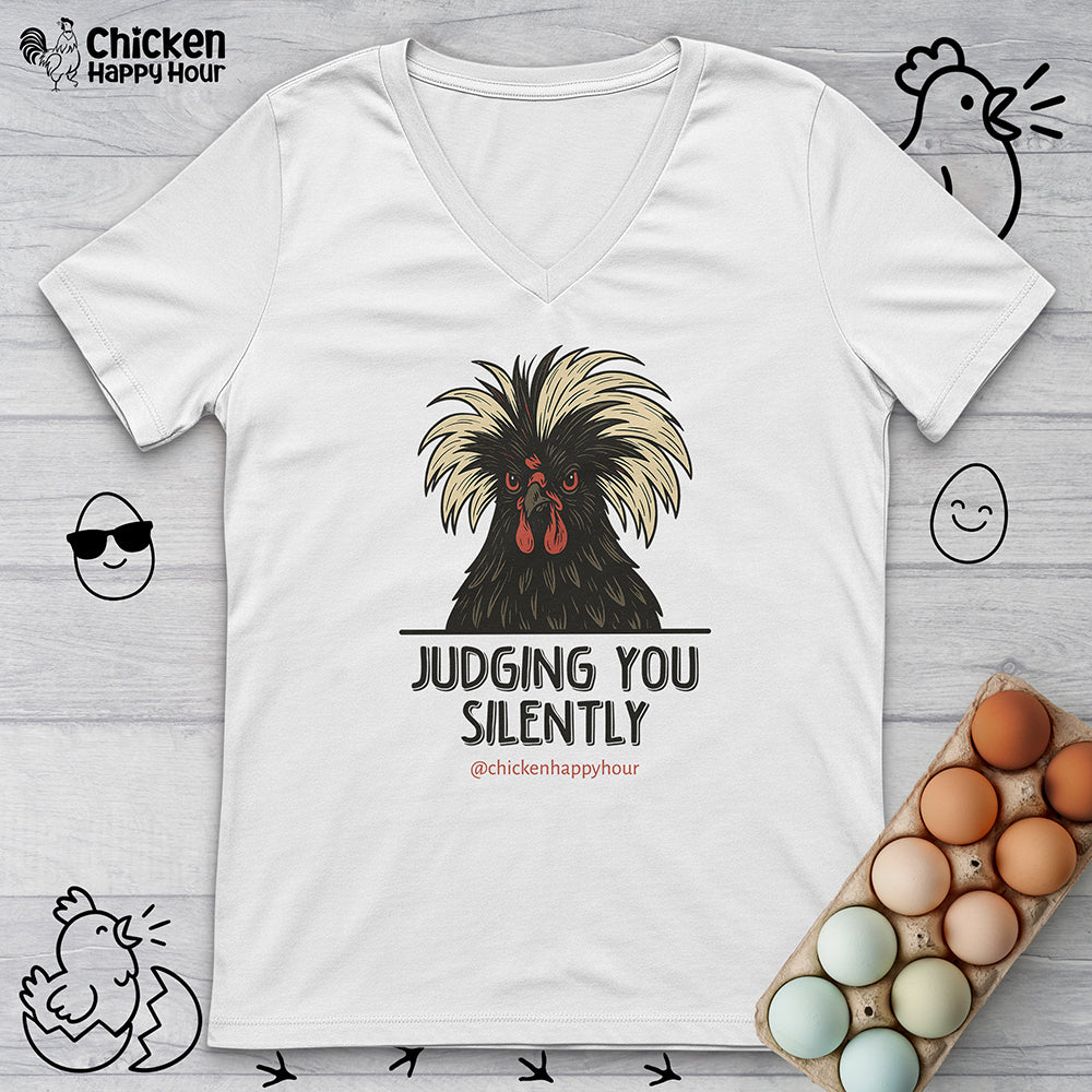Judging You Silently V-Neck Tee