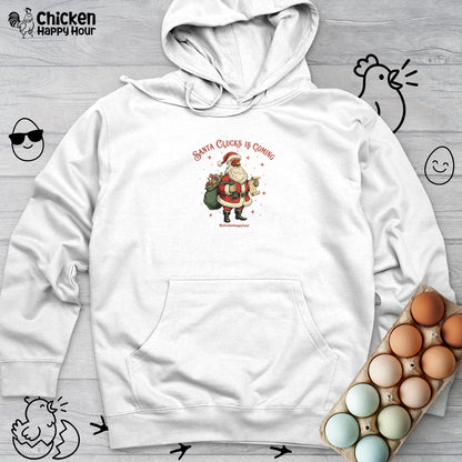 Santa Clucks Is Coming Hooded Sweatshirt