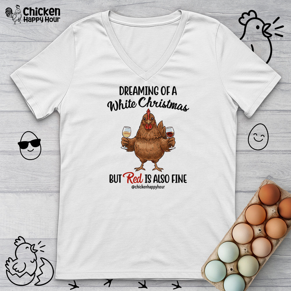 Dreaming of a White Christmas V-Neck Tee