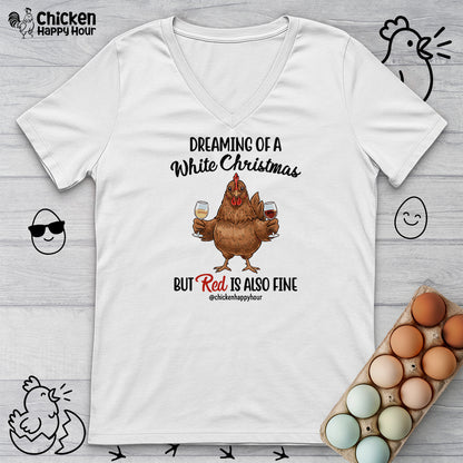 Dreaming of a White Christmas V-Neck Tee