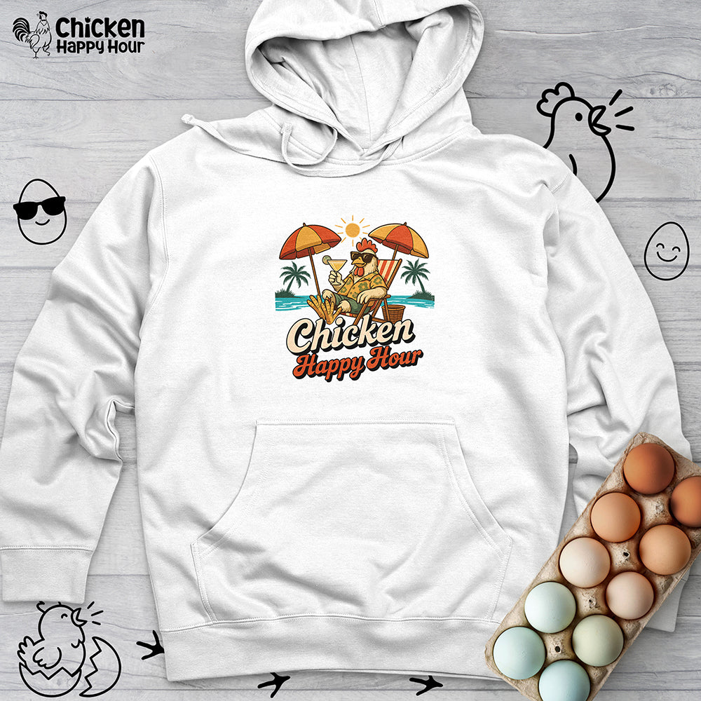 Chicken Happy Hour Beachy Chicken Hooded Sweatshirt