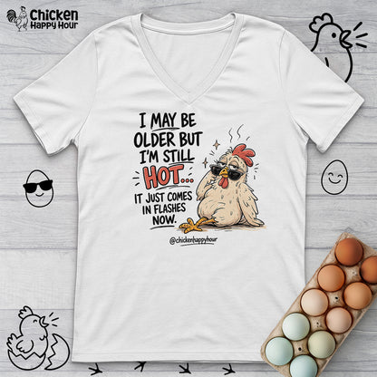 I May be Older V-Neck Tee