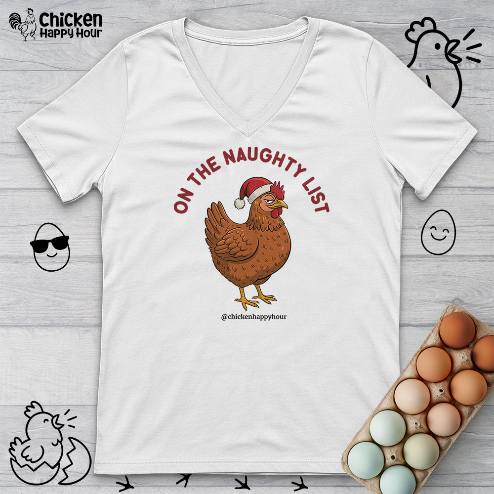 On the Naughty List V-Neck Tee