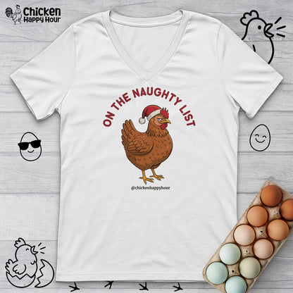 On the Naughty List V-Neck Tee
