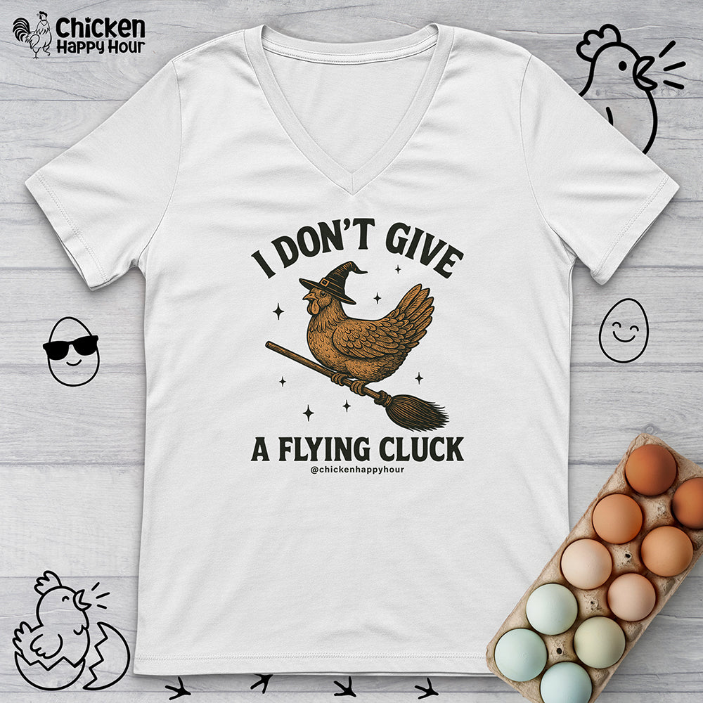 I Don't Give a Flying Cluck V-Neck Tee