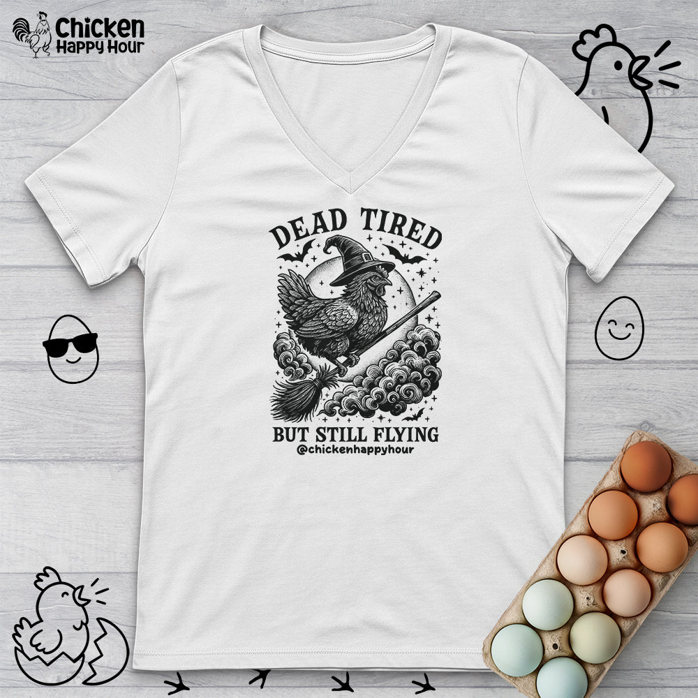 Dead Tired but Still Flying V-Neck Tee