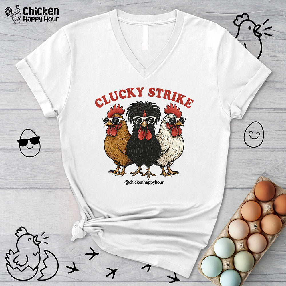 Clucky Strike V-Neck Tee