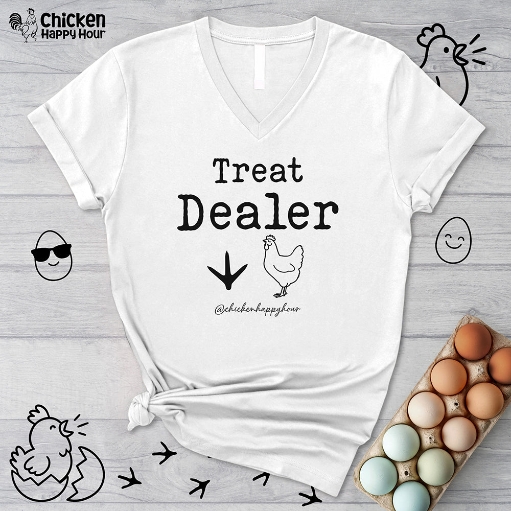 Treat Dealer with Chicken V-Neck Tee