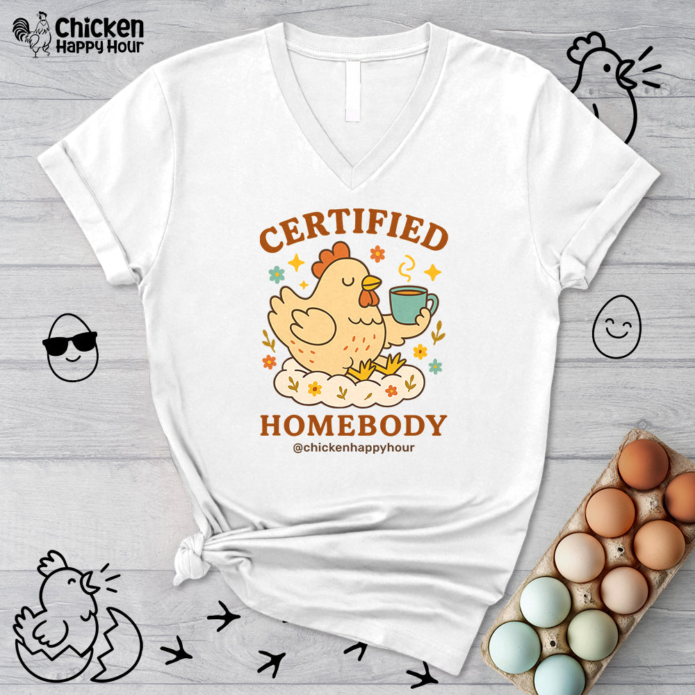 Certified Homebody V-Neck Tee