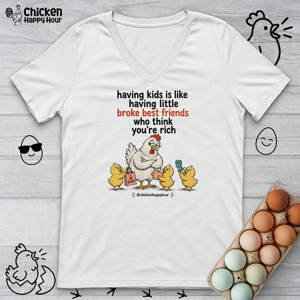 Having Kids V-Neck Tee