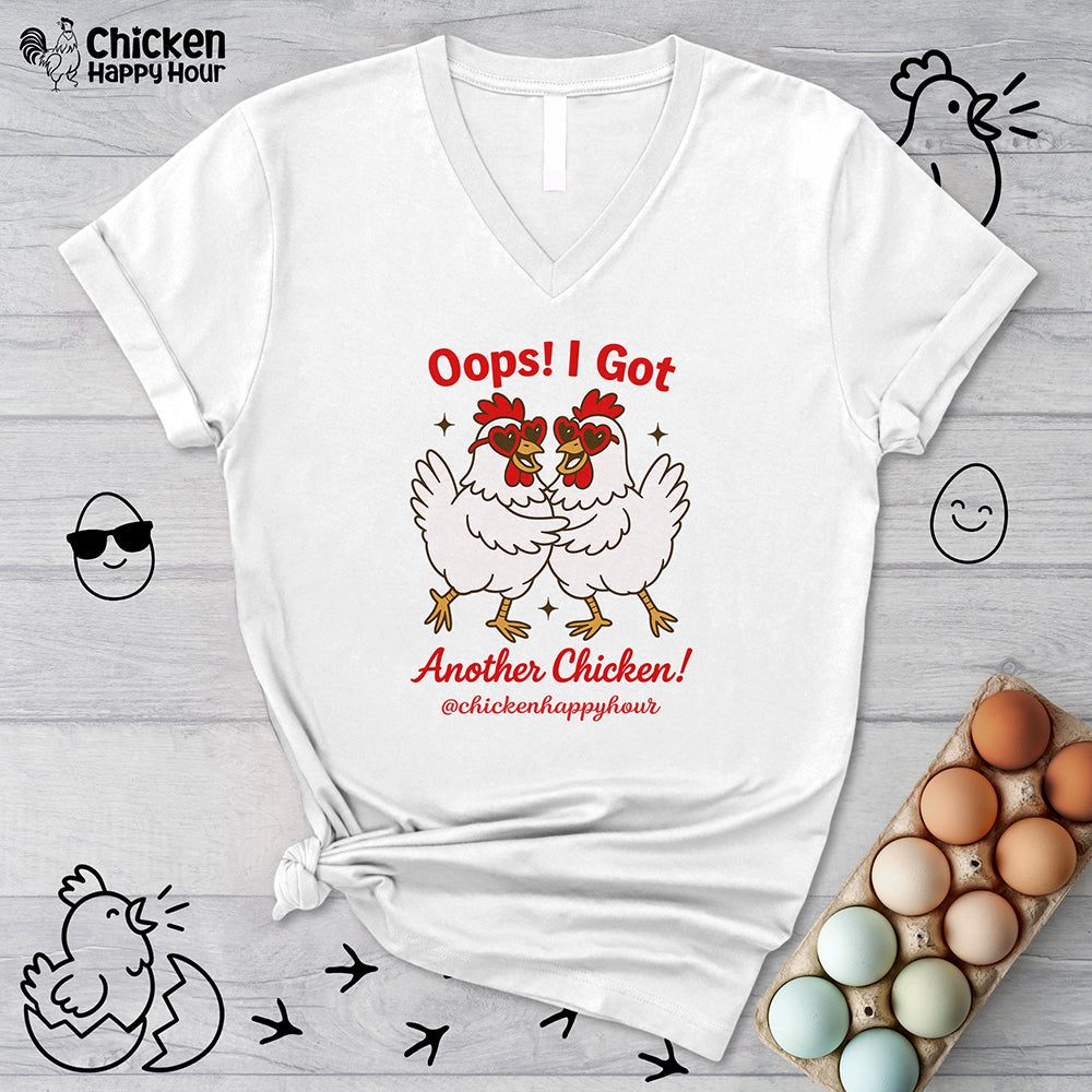 Oops I Got Another Chicken 3 V-Neck Tee