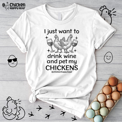 Wine and Chickens Unisex Tee
