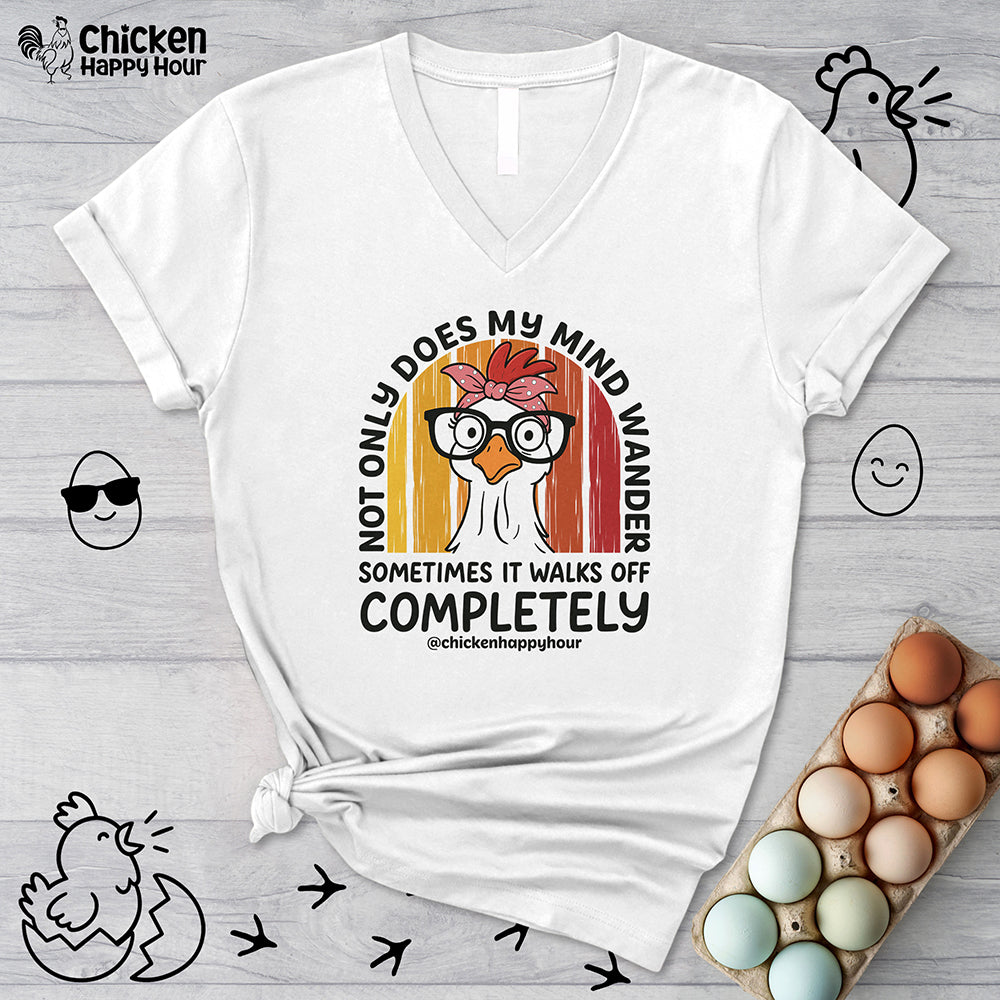 Not Only Does My Mind V-Neck Tee