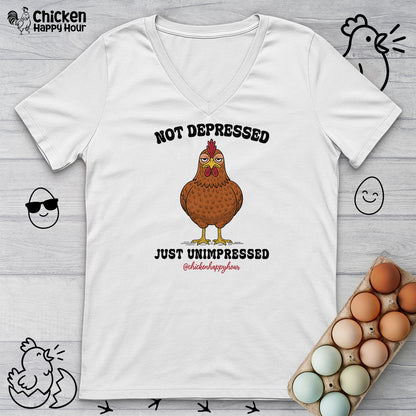 Not Depressed V-Neck Tee
