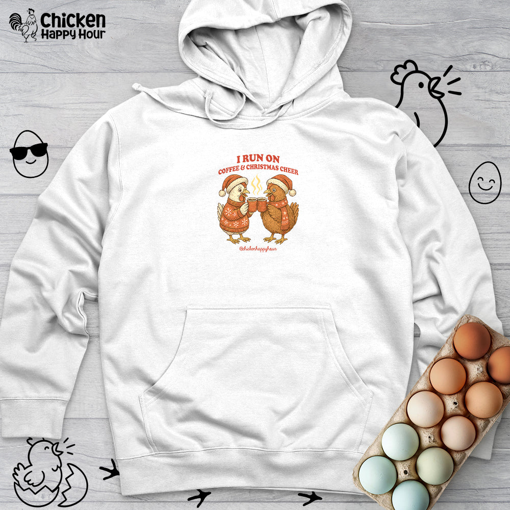 I Run on Coffee & Christmas Cheer Hooded Sweatshirt