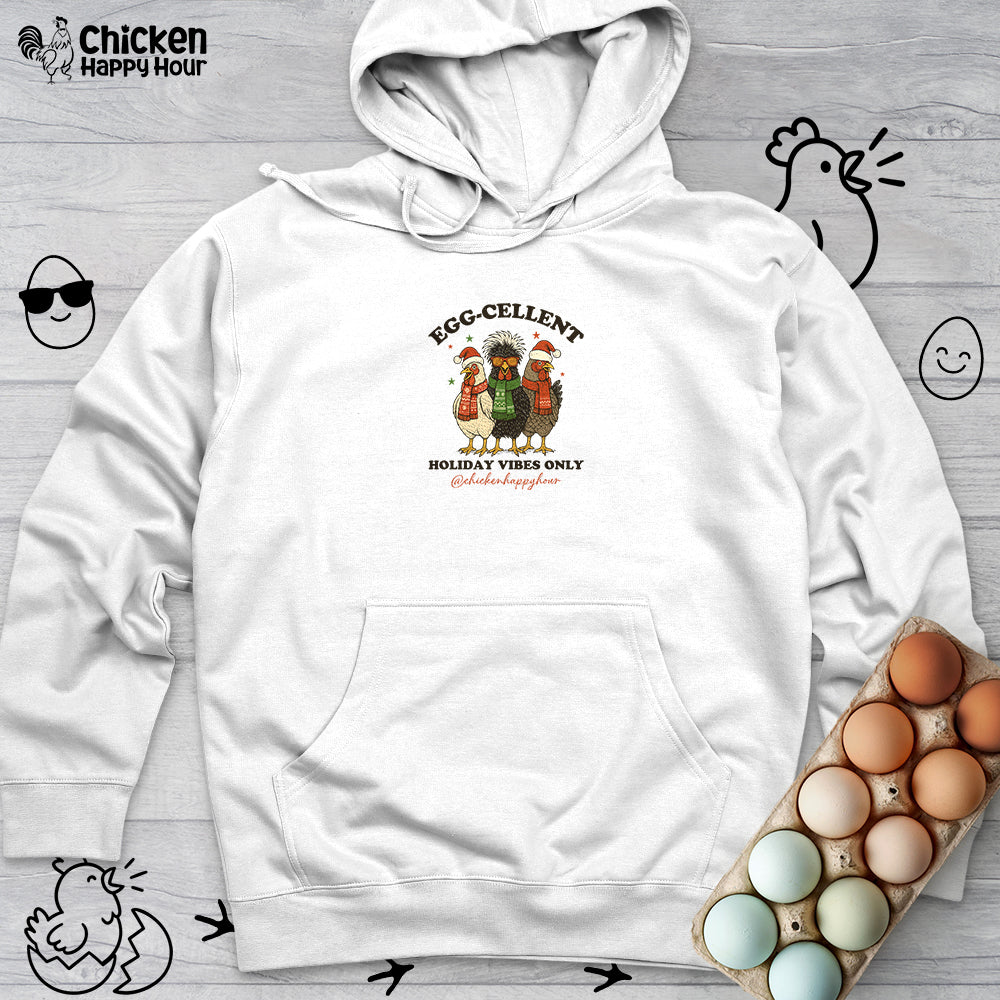 Egg-Cellent Holiday Vibes Only Hooded Sweatshirt