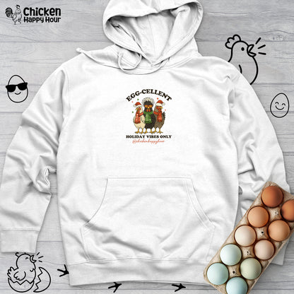 Egg-Cellent Holiday Vibes Only Hooded Sweatshirt