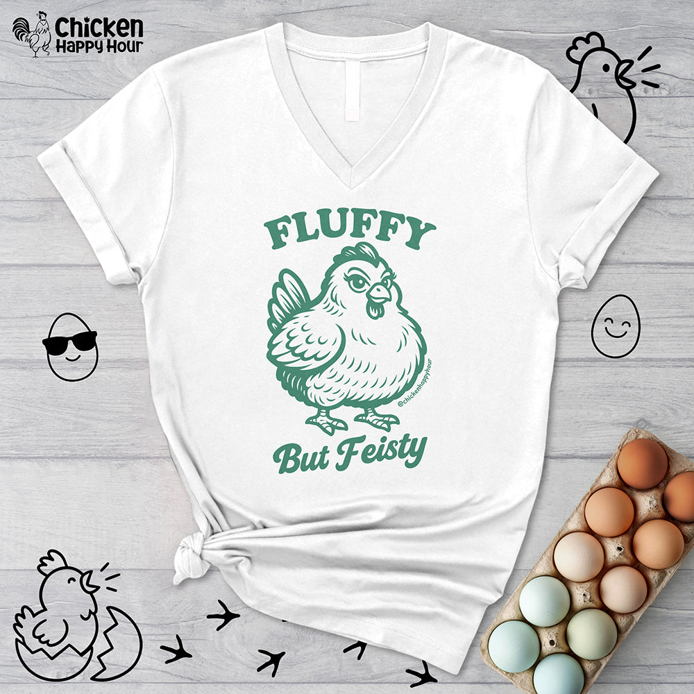 Fluffy But Feisty V-Neck Tee