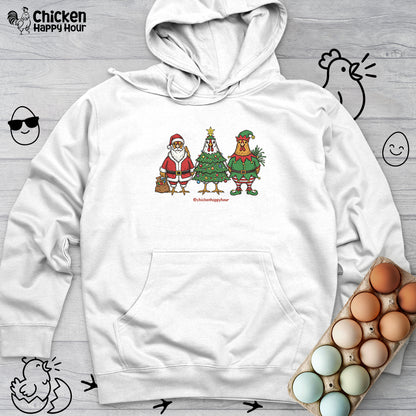 Christmas Chicken Hooded Sweatshirt